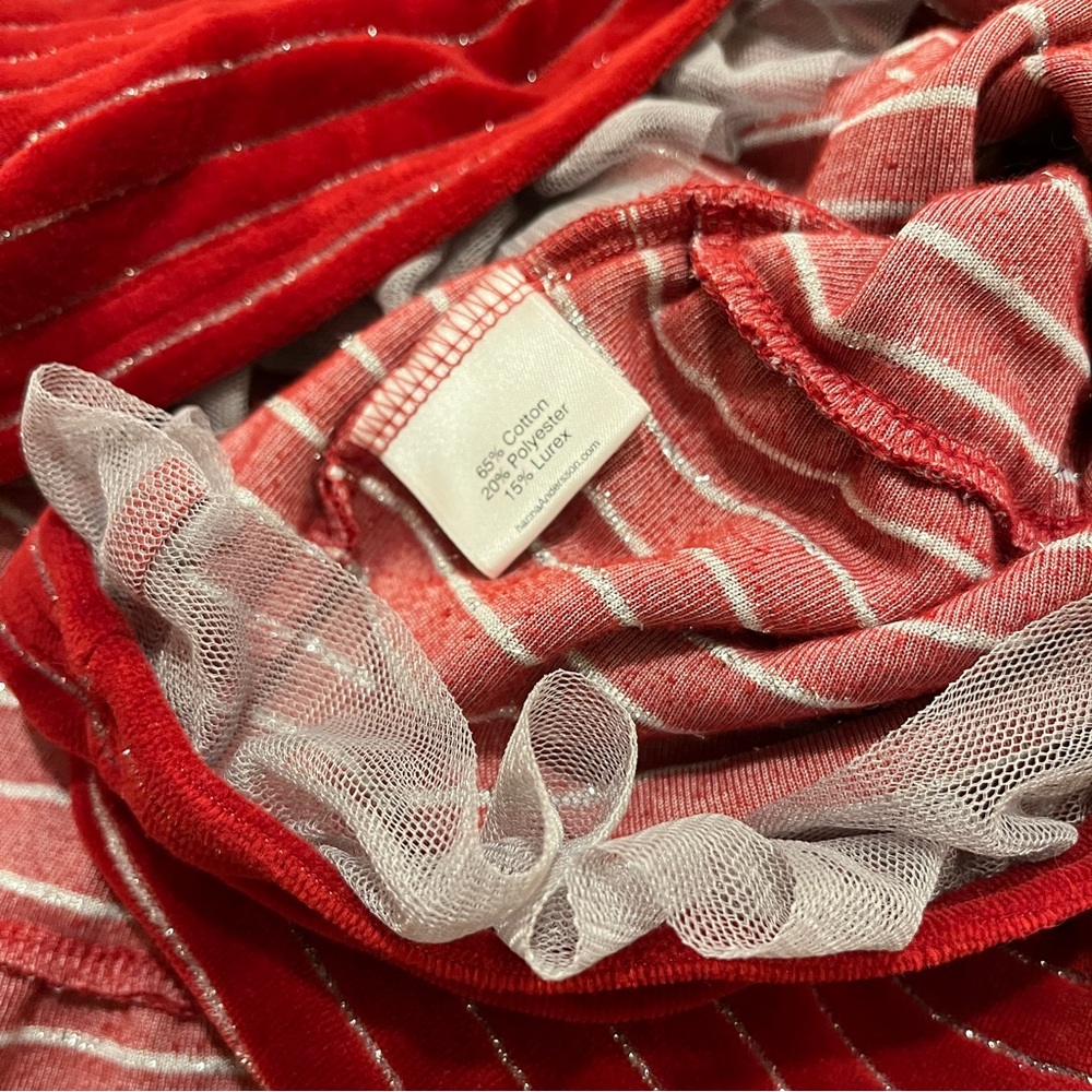 Hanna Andersson 110(5) velour tiered ruffle dress - Picture 6 of 7